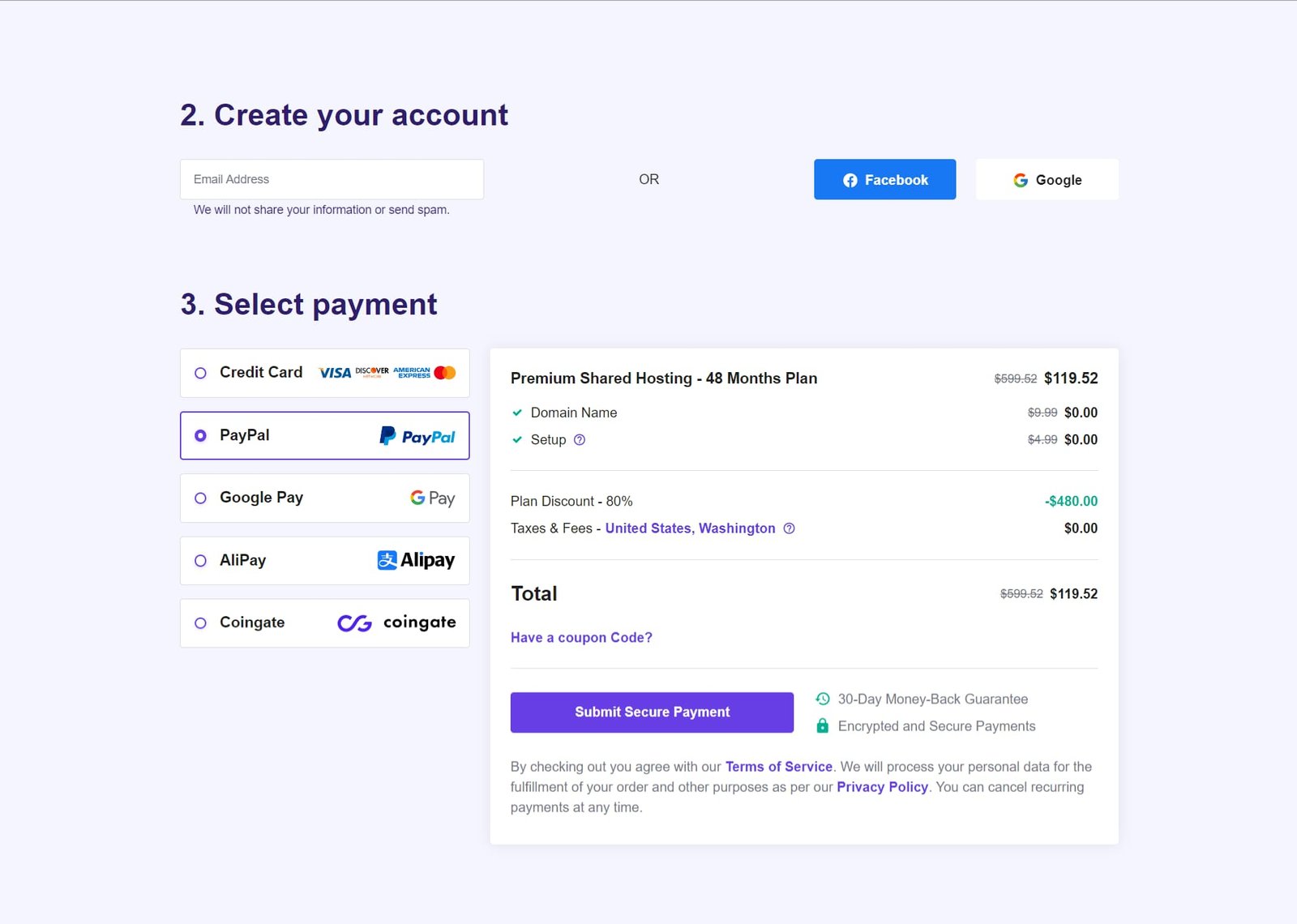 How to buy web hosting with a free domain